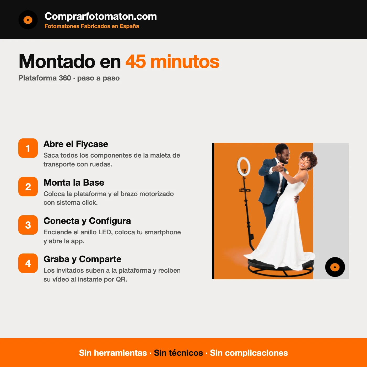 Plateforme 360 Rotative Professionnelle : montage en 45 minutes en quatre étapes, sans outils